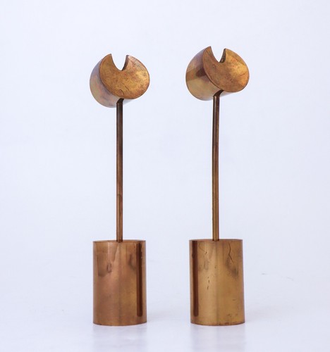 Coppia candelabri ottone - candelabri, in